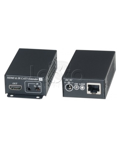 Комплект для передачи HDMI сигнала с ИК повторителем по одному кабелю витой пары SC&T HE02EI в Абакане Видеоусилители, Модуляторы, Делители Pintop.ru