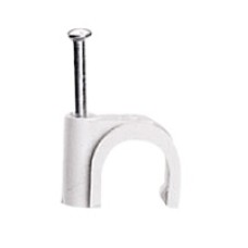 Скоба пластиковая с гвоздем, д.3 - 5 мм (200 шт/уп)