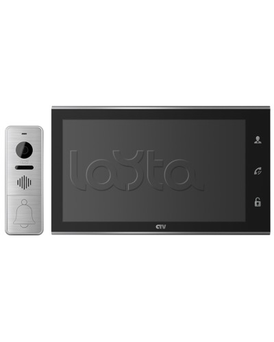 Комплектвидеодомофона CTV-DP4105AHD (черный) в Абакане Комплекты домофонов Pintop.ru