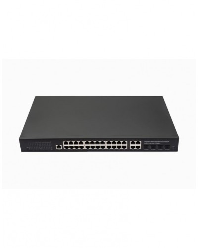 Управляемый L2 PoE коммутатор Gigabit Ethernet на 24 RJ45 PoE + 4 x GE Combo Uplink порта NST NS-SW-24G4G-PL в Абакане Коммутаторы Pintop.ru