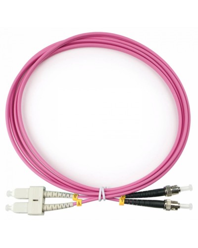 Шнур оптический duplex SC-ST 50/125 mm OM4 2м LSZH Cabeus FOP-50-OM4-SC-ST-2m в Абакане Патч-корды оптические Pintop.ru