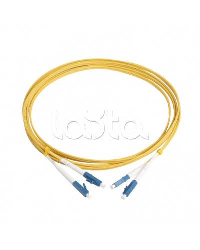 Патч-корд волоконно-оптический Hyperline FC-D2-9-LC/UR-LC/UR-H-3M-LSZH-YL в Абакане Патч-корды оптические Pintop.ru