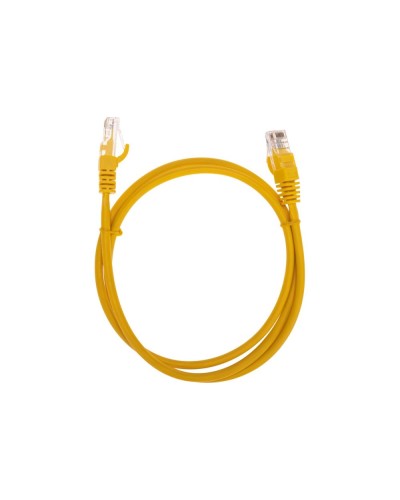 Патч-корд U/UTP, CAT 5e, RJ45-RJ45, 26AWG, LSZH, желтый, 1м REXANT 02-0105-1 в Абакане Патчкорды (медные) Pintop.ru