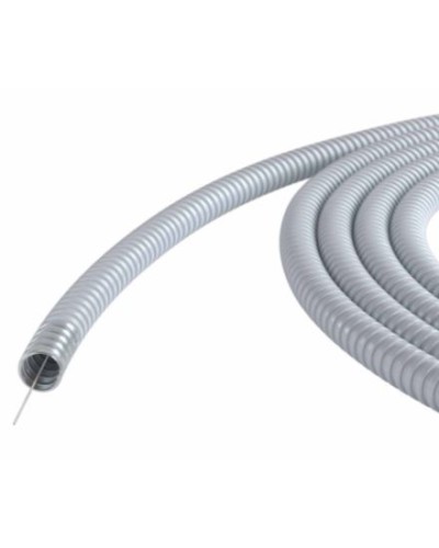 Металлорукав DN 15мм в ПВХ изоляции, Dвн 15,5 мм, Dнар 19,5, с протяжкой, 100 м, цвет серый DKC 6071R-015100P в Абакане Металлорукав Pintop.ru