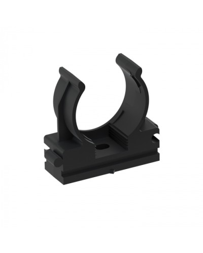 CFQ25 Держатель (клипса) для труб, для монтажного пистолета D25мм, цвет чёрный (10шт) Экопласт (41525-10BL) в Абакане Держатели, клипсы, скобы Pintop.ru