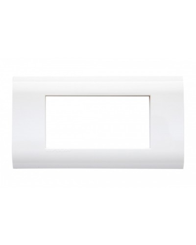 Рамка для модулей 22,5x45,0 мм 4 модуля, белая Eurolan (16M-00-04WT) в Абакане Комбинированные настенные розетки Pintop.ru