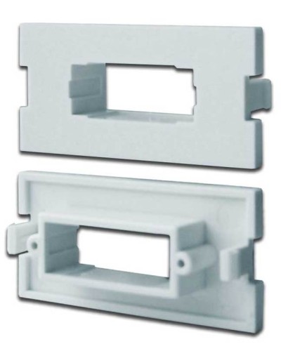 Вставка модульная под SC дуплексный адаптер в розетку LAN-MB, белая LANMASTER LAN-MBP-2SC-WH в Абакане Коннекторы Pintop.ru