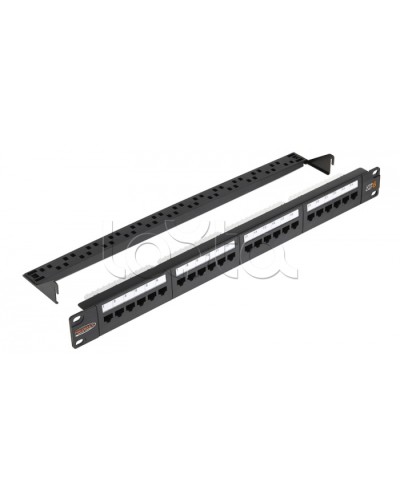Патч-панель 1U 24 порта RJ45 NIKOMAX (NMC-RP24UE2-1U-BK) в Абакане Патч панель Pintop.ru
