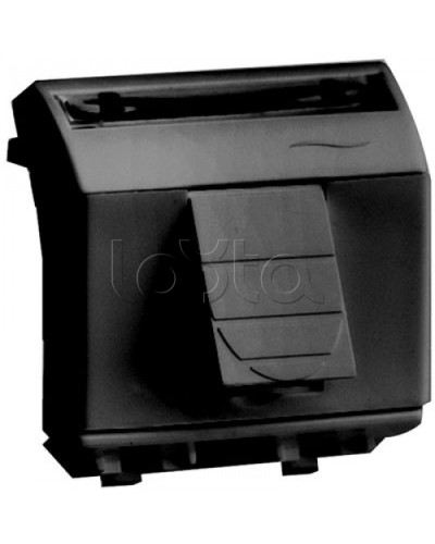 Компьютерная розетка RJ-45, кат.6A 8P8C, Hyperline, Dual IDC: 110&Krone Brava, черн., 2мод DKC 77679N в Абакане Розетки компьютерные и телефонные Pintop.ru