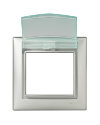 Рамка влагозащищенная Valena IP 44 с крышкой алюминий Legrand 770150 в Абакане Аксессуары для кабель-канала Pintop.ru