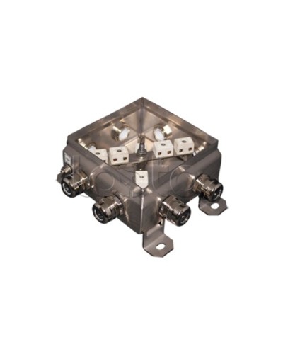 Коробка монтажная огнестойкая Гефест КМ-О (12к*10,0)-IP66 1212нерж, 8 вводов 123х123х60 в Абакане Распределительные коробки Pintop.ru