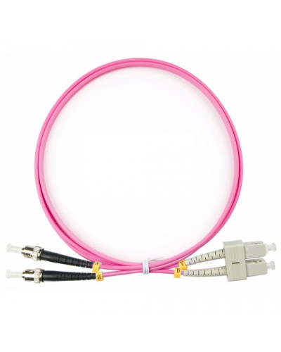 Шнур оптический duplex SC-ST 50/125 mm OM4 1м LSZH Cabeus FOP-50-OM4-SC-ST-1m в Абакане Патч-корды оптические Pintop.ru