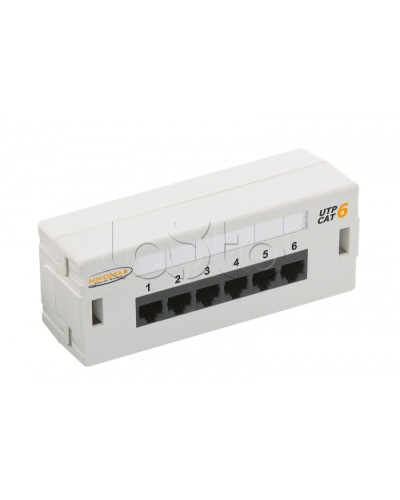 Патч-панель 19, 6xRJ45 NIKOMAX (NMC-WP06UE2-GY) в Абакане Патч панель Pintop.ru