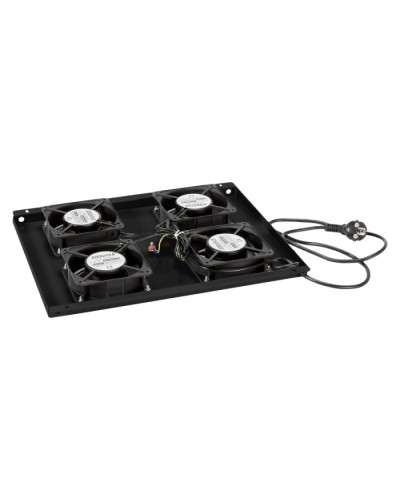 Панель вентиляционная с 4 вентиляторами Cabeus TRAY-60-BK в Абакане Вентиляторные модули Pintop.ru