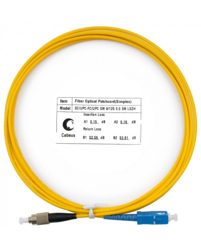 Шнур оптический simplex SC-FC 9/125 sm 3м LSZH Cabeus FOP(s)-9-SC-FC-3m в Абакане Патч-корды оптические Pintop.ru