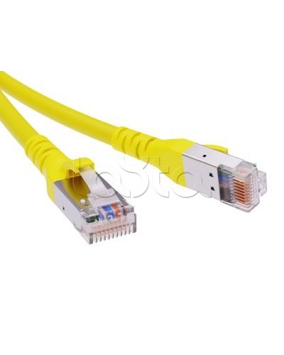 Патч-корд экранированный CAT6A SF/UTP 4х2, LSZH, желтый, 0.5м DKC RN6ASF4505YL в Абакане Патчкорды (медные) Pintop.ru