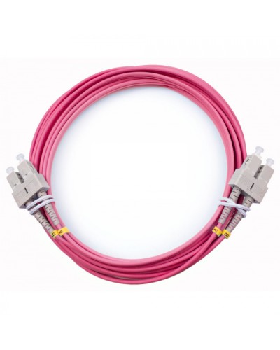 Шнур оптический duplex SC-SC 50/125 mm OM4 5м LSZH Cabeus FOP-50-OM4-SC-SC-5m в Абакане Патч-корды оптические Pintop.ru