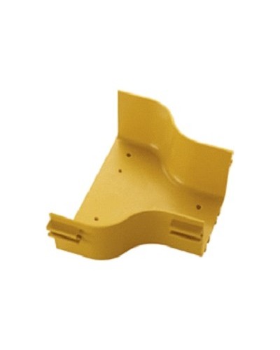 Переход горизонтальный с лотка 360 мм на лоток 240 мм, желтый LANMASTER LAN-OT360-RD240 в Абакане Аксессуары для кабель-канала Pintop.ru