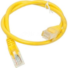 Патч-корд RJ45 - RJ45, 4 пары, UTP, категория 5е, 15 м, желтый, LSZH LANMASTER LAN-PC45/U5E-15-YL