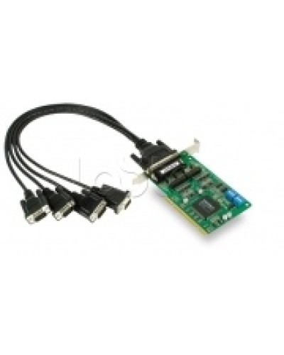 Плата 4-х портовая промышленная RS-232/422/485 для шины Universal PCI + кабель Moxa CP-134U-DB9M в Абакане Сетевые карты Pintop.ru