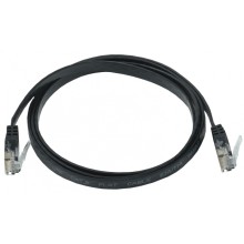 ITK Коммутационный шнур плоский кат.6 UTP 5м чёрный (PC09-C06U-5M-FL)
