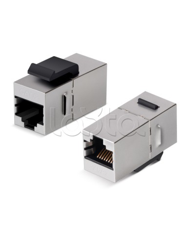 Проходной адаптер Keystone RJ45-RJ45 Cabeus (CA-KJ-8P8C-C6-SH) в Абакане Коннекторы Pintop.ru
