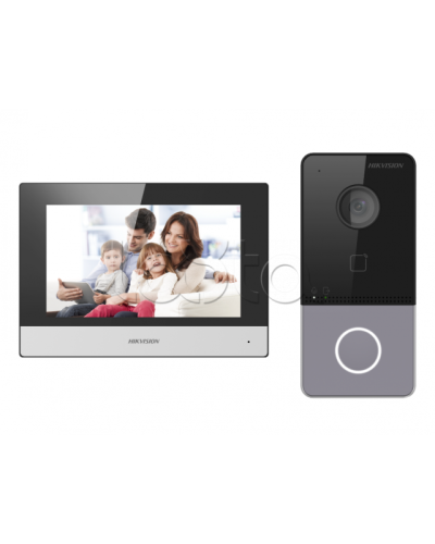 Комплект IP видеодомофона с Wi-Fi Hikvision DS-KIS603-P(C) в Абакане Комплекты домофонов Pintop.ru