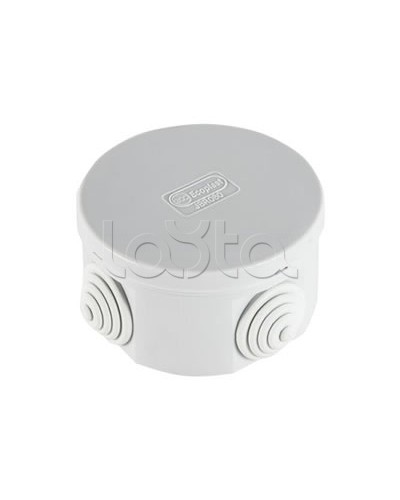 Экопласт JBR080 Коробка распред. о/п, D=80х40мм 4 вых., IP44 чёрный в Абакане Распределительные коробки Pintop.ru