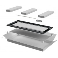 ITK LINEA E Дверь стеклянная 600мм шкафа 33U чер. (LE05-33U6X-DR)