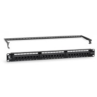 Патч-панель 19" (1U), 24 порта RJ-45, категория 6 Cabeus (PL-24-Cat.6-Dual-IDC-ext.)