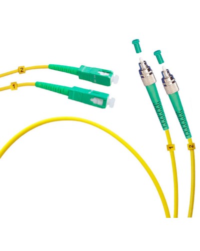 Шнур оптический duplex FC/APC-SC/APC 9/125 sm 7м LSZH Cabeus FOP(d)-9-FC/APC-SC/APC-7m в Абакане Патч-корды оптические Pintop.ru