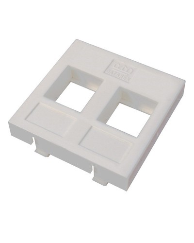 Адаптер Mosaic 45 х 45 мм для модуля Keystone, 2 порта, белый Datarex DR-5303 в Абакане Коммутационные изделия Pintop.ru