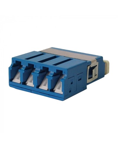 Адаптер оптический LC OM3, со шторкой, корпус SC, квадро LANMASTER (LAN-4LCS/SH-AM-OM3) в Абакане Проходные адаптеры и розетки оптические Pintop.ru