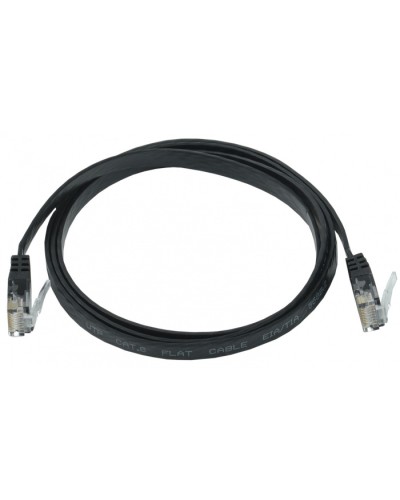 ITK Коммутационный шнур плоский кат.6 UTP 5м чёрный (PC09-C06U-5M-FL) в Абакане Патч-корды и пигтейлы Pintop.ru
