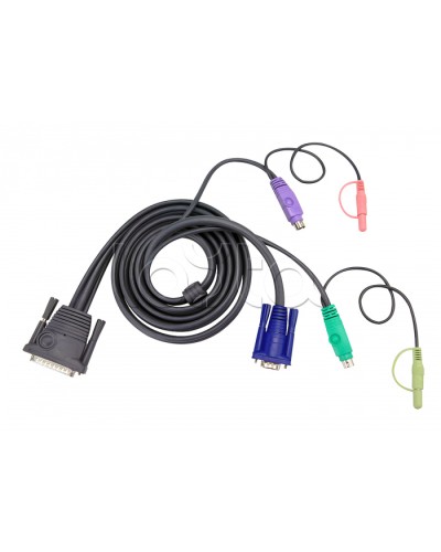 КВМ-кабель с интерфейсами передачи звука, PS/2, VGA (5м) ATEN 2L-1705P в Абакане Видеоусилители, Модуляторы, Делители Pintop.ru