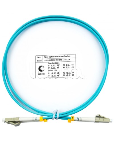 Патч-корд волоконно-оптический MM 50/125 duplex LC-LC LSZH (1м) Cabeus FOP-50-LC-LC-1m в Абакане Патч-корды оптические Pintop.ru