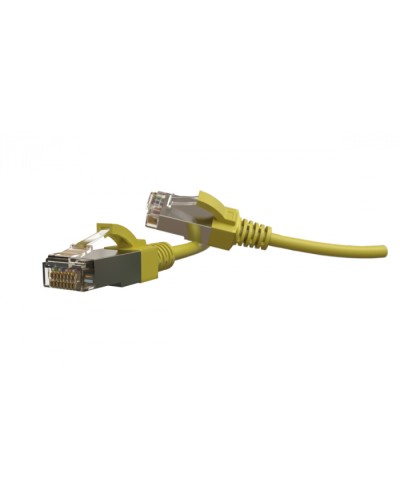 Патч-корд S/FTP Hyperline (PC-LPT-SFTP-RJ45-RJ45-C6-5M-LSZH-YL) в Абакане Патчкорды (медные) Pintop.ru