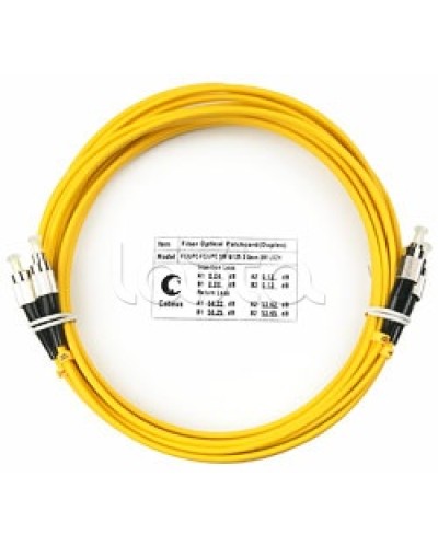 Шнур оптический SM 9/125 duplex LC/LC (10 м) Cabeus FOP(D)-9-LC-LC-10M в Абакане Патч-корды оптические Pintop.ru