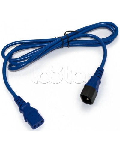 Кабель питания монитор-компьютер Hyperline PWC-IEC13-IEC14-3.0-BL в Абакане Патч-корды и пигтейлы Pintop.ru