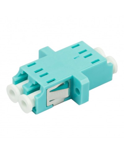 Адаптер оптический проходной LC-LC, OM3, дуплекс (duplex), бирюзовый Datarex DR-541123 в Абакане Коммутационные изделия Pintop.ru