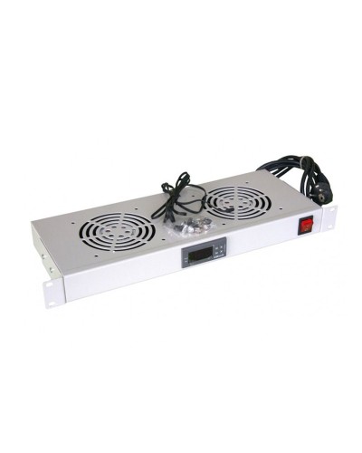 Модуль вентиляторный с термостатом 19 1U с 2-мя вентиляторами REXANT 04-2604 в Абакане Вентиляторные модули Pintop.ru