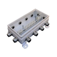 Коробка монтажная огнестойкая Гефест КМ-О (16к*6,0)-IP66 1224, 12 вводов 123х240х60