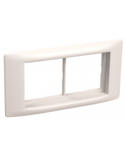 Рамка и суппорт для кабель-канала Праймер на 4 модуля, 60 мм белый IEK (CKK-40D-RSU4-060-K01) в Абакане Распределительные коробки Pintop.ru