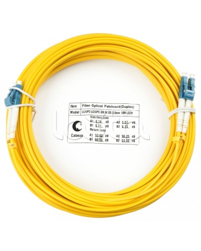 Шнур оптический duplex LC-LC 9/125 sm 25м LSZH Cabeus FOP(d)-9-LC-LC-25m в Абакане Патч-корды оптические Pintop.ru