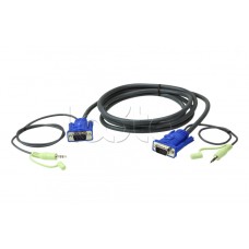 Кабель VGA с 3,5 мм разъемами стереозвука (10 м) ATEN 2L-2510A