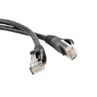 Патч-корд RJ45 - RJ45, 4 пары, UTP, категория 5е, 0.5 м, черный, LSZH LANMASTER LAN-PC45/U5E-0.5-BK