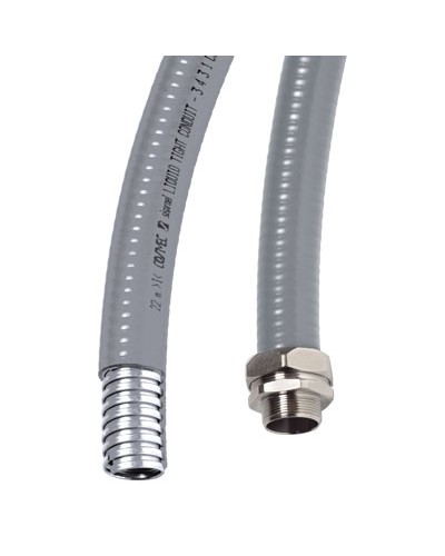 Металлорукав DN 20мм в гладкой ПВХ изоляции, Dвн 20,5 мм, Dнар 27,0,IP66, 50 м, цвет серый DKC 6070R-22 в Абакане Крепежные изделия Pintop.ru