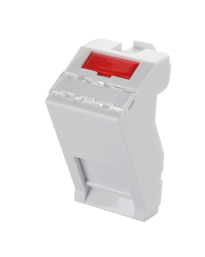 Адаптер 45 × 22,5 мм для 1 модуля Keystone, наклонный, белый Eurolan (16B-45-05WT) в Абакане Модули Keystone Pintop.ru