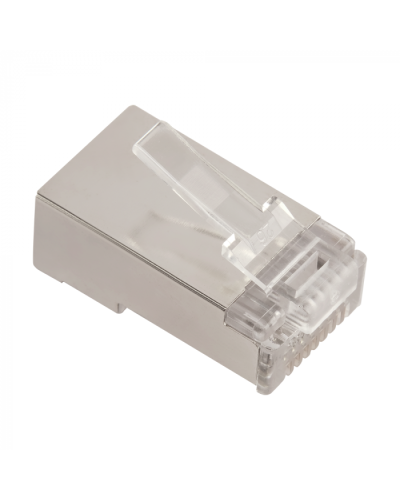 LANMASTER (LAN-EZ45-8P8C/S5E-100) - Коннектор RJ45 тип EZ, 8P8C, STP, Cat.5e, универсальный, покрытие 50 микрон,100 шт. в Абакане Коннекторы Pintop.ru