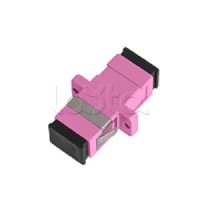 Адаптер NIKOMAX волоконно-оптический, соединительный, многомодовый, стандарта OM4, SC/UPC-SC/UPC, одинарный, пластиковый, без шторки, с фланцами, маджента, уп-ка 2шт. NIKOMAX (NMF-OA1M4-FN-SCU-SCU-MG-2)